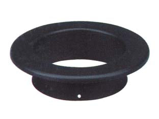 ROSONE PORCELLANATO PER STUFE A LEGNA NERO OPACO PESANTE MM.1,2  ø cm.15    SAVE