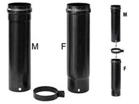 SET TUBI TELESCOPICI STUFE A PELLET PLUS NERO OPACO PESANTE MM.1,2- - ø cm.8x33-60h. max - 1 confezione SAVE