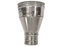 AUMENTO PER TUBO ACCIAIO INOX AISI 304 F/M MONOPARETE SPESSORE MM.0,5  F ø mm.80 M ø mm.120