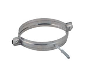 COLLARE REGGITUBO IN ACCIAIO INOX AISI 304 MONOPARETE SPESSORE MM.0,5- - ø mm.80 - 10 pezzi