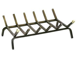 BRUCIALEGNA RETTANGOLARE A 6 BARRE PER CAMINO  cm.46x35x16h. (622)    MILLE