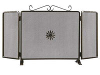 PARASCINTILLE DUE ANTE DECORO FIORE PER CAMINO  cm.80x50h. (677D)    MILLE