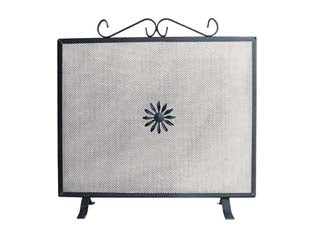 PARASCINTILLE QUADRATO CON DECORO PER CAMINO  cm.50x50h.