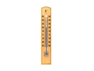 TERMOMETRO IN LEGNO PER INTERNO ED ESTERNO- - cm.20x3,4x1,2 - 5 blister MOLLETHERM