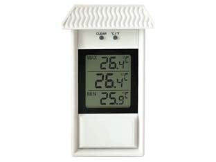 TERMOMETRO PLASTICA MIN/MAX DIGITALE  bianco  mm.150x80    MOLLETHERM