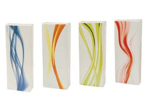 UMIDIFICATORE CERAMICA RETTANGOLARE CON DECORO FLOREALE- - mm 75x38x190h. - blu - 12 pezzi XTRA