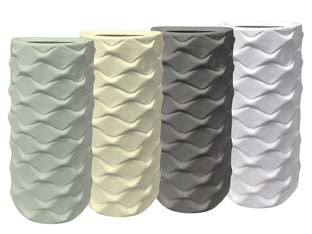 UMIDIFICATORE CERAMICA SEMITONDO WICKER- - 4 colori assortiti - 12 pezzi XTRA