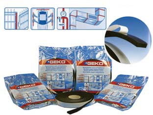 PARAFREDDO GUARNIZIONE ESPANSA ADESIVA MUSS- - mm.10h. spessore mm.5 rotolo da mt.10 - 5 pezzi GEKO