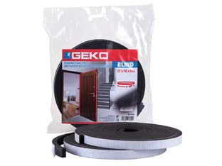 PARAFREDDO GUARNIZIONE PVC ANTIADERENTE PER PORTE BLINDATE- - mm.17x10, lungh. mt.8 - in busta - 3 pezzi GEKO