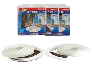 PARAFREDDO IN SILICONE PROFILO TUBOLARE- - mm.9h. spess.da mm.1 a 7 rotolo mt.6 marrone - 3 pezzi GEKO