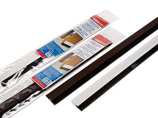 PARAFREDDO ADESIVO IN ALLUMINIO PER PORTE CON SPAZZOLINO  cm.100 colore bianco    GEKO