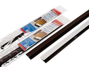 PARAFREDDO ADESIVO IN ALLUMINIO PER PORTE CON SPAZZOLINO  cm.100 colore marrone    GEKO