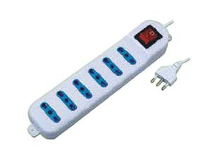 MULTIPRESA COMPATTA 6 POSTI CON INTERRUTTORE - 1 blister SYNTESY