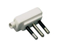 SPINA PIATTA MINI 2 P+T BIANCA- - 10A - 25 pezzi