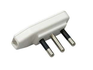 SPINA SUPERPIATTA 2P+T BIANCA- - 16A bianca - 25 pezzi