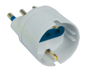 ADATTATORE 2P+T CON PRESA SCHUKO BIANCA- - spina 16A bianco - 20 pezzi SYNTESY