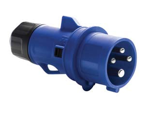 SPINA INDUSTRIALE VOLANTE BLI 3P+T CEE IP44  16A colore blu