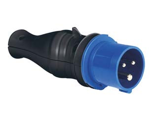 ADATTATORE INDUSTRIALE 16A PER SPINA SCHUKO IP44- - 16A blu - 2 pezzi