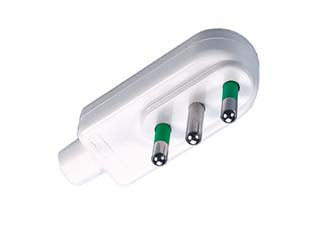 SPINA A SQUADRA PIATTA 2 POLI + TERRA BIANCA- - bianca 16A 80040 - 10 pezzi FANTON