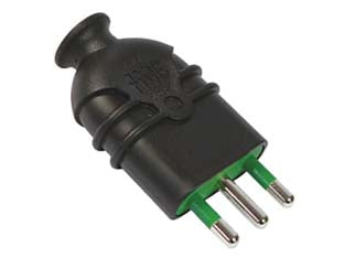 SPINA DRITTA  2 POLI + TERRA NERA HI-PRO- - nera 10A 80101 - 5 pezzi FANTON