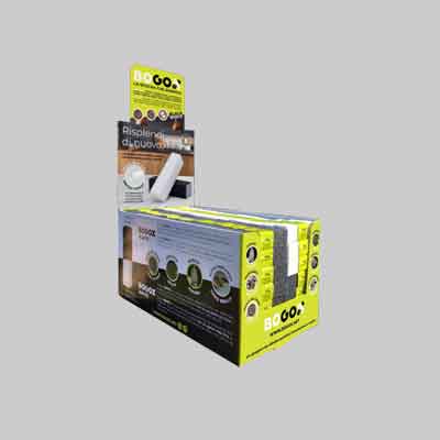 DISINCROSTANTE IN SPUGNA 'BOGOX' IN EXPO DA BANCO mm 95x25x25h - 98 pezzi