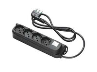 MULTIPRESA 4 POSTI BIPASSO + SCHUKO CON INTERRUTT. LINEA RETAIL NERA- - nera 47421 - 2 pezzi FANTON