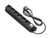 MULTIPRESA 6 POSTI BIPASSO + SCHUKO CON INTERRUTT. LINEA RETAIL NERA- - nera 47431 - 2 pezzi FANTON