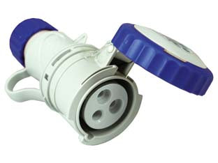 PRESA INDUSTRIALE VOLANTE ARGO BLU 2P+T CEE 309 IP67  16A colore blu 71140    FANTON