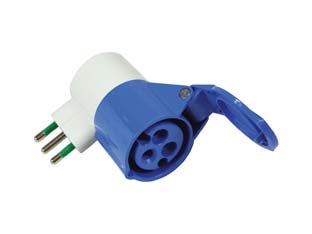 ADATTATORE INDUSTRIALE CON SPINA 16A E PRESA CEE 309  16A colore blu 73000    FANTON