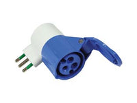 ADATTATORE INDUSTRIALE CON SPINA 16A E PRESA CEE 309  16A colore blu 73000    FANTON