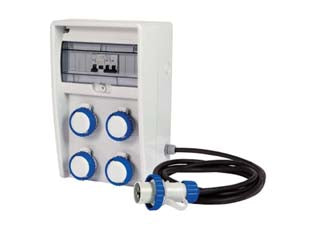 QUADRO ELETTRICO ULISSE ASC PORTATILE 4 PRESE INDUSTRIALI IP67   mm.177x250x403h.  colore grigio 74329    FANTON