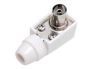 PRESA COASSIALE TV A SQUADRA MM.9,5- - bianca 32050 - 10 pezzi FANTON