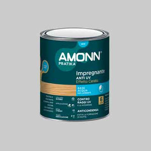 IMPREGNANTE ALL'ACQUA ANTI-UV EFFETTO CERA AMONN 0,75 lt - Bianco - AMONN