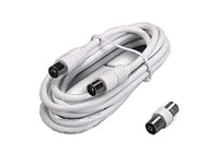 PROLUNGA TV CON CAVO COAX SPINA MASCHIOFEMMINA + ADATTATORE MASCHIO  mt.2 bianca 31000    FANTON