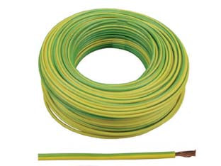 CAVO ELETTRICO UNIPOLARE ANTIFIAMMA GIALLO/VERDE- - 1x mmq.1,5 colore giallo/verde - 100 mt