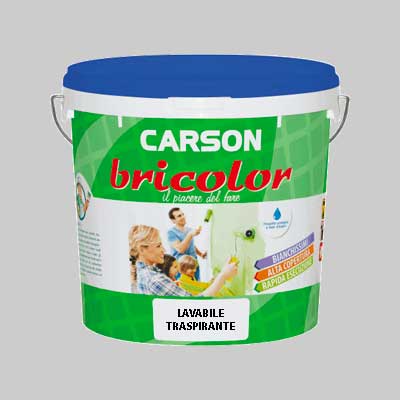 IDROPITTURA LAVABILE TRASPITANTE 'BRICOLOR' 14 lt - CARSON