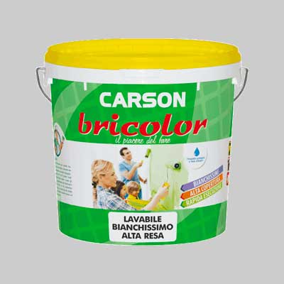 IDROPITTURA LAVABILE BIANCHISSIMO 'BRICOLOR' 5 lt - CARSON
