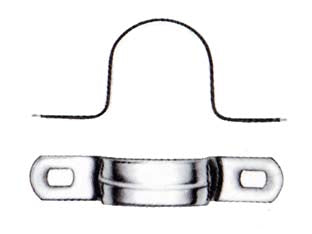 GAFFETTA CAVALLOTTO A DUE FORI- - ø mm.26 - asole mm.7x4,2 - 100 pezzi