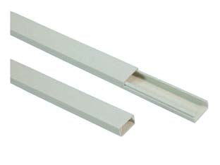 CANALINA BIANCA CON COPERCHIO AVVOLGENTE NON ADESIVA- - mm.40x25x200h - 24 mt