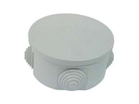 SCATOLA STAGNA TONDA CON COPERCHIO E 4 PASSACAVI IP44- - ø mm.80x40h. (002) - 9 pezzi MARLANVIL