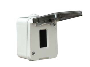 SCATOLA STAGNA PORTAFRUTTI 1 POSTO IP44- - mm.63,5x91,5h. (1551) - 6 pezzi MARLANVIL