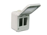 SCATOLA STAGNA PORTAFRUTTI 2 POSTI IP44- - mm.64x80h. (1552) - 6 pezzi MARLANVIL