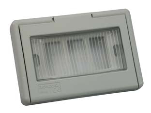 SCATOLA DA INCASSO PORTAFRUTTI 3P PORTELLO A FINESTRA IP44- - mm.122x16x83h. - (1733.G) - 5 pezzi MARLANVIL