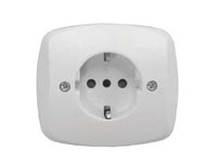 PLACCA PRESA SCHUKO 16A+T VENUS- - mm.76x76 (1820.D) - 10 pezzi MARLANVIL