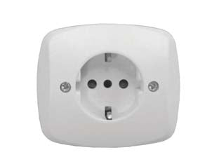 PLACCA PRESA SCHUKO 16A+T VENUS- - mm.76x76 (1820.D) - 10 pezzi MARLANVIL