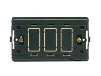 SUPPORTO PER SCATOLA RETTANGOLARE PLACCA MM.115 3 POSTI VENUS- - 3 posti - (1800) - 25 pezzi MARLANVIL