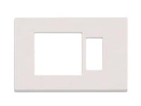 PLACCA COMBINATA FORO SCHUKO QUADRO + 1 POSTO VENUS- - mm.115x80h. - (1869.B) - 20 pezzi MARLANVIL