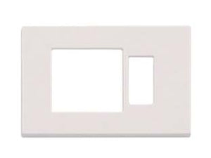 PLACCA COMBINATA FORO SCHUKO QUADRO + 1 POSTO VENUS- - mm.115x80h. - (1869.B) - 20 pezzi MARLANVIL