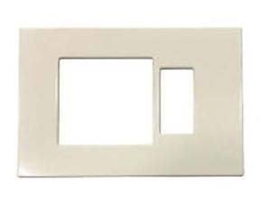 PLACCA COMBINATA FORO SCHUKO QUADRO + 1 POSTO VENUS- - mm.115x80h. - (1869.A) - 20 pezzi MARLANVIL