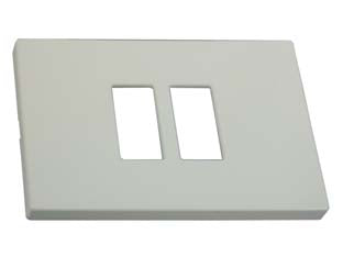 PLACCA 2 POSTI RAVVICINATI VENUS- - mm.115x80h. - (1867.2F.AVORIO) - 10 pezzi MARLANVIL